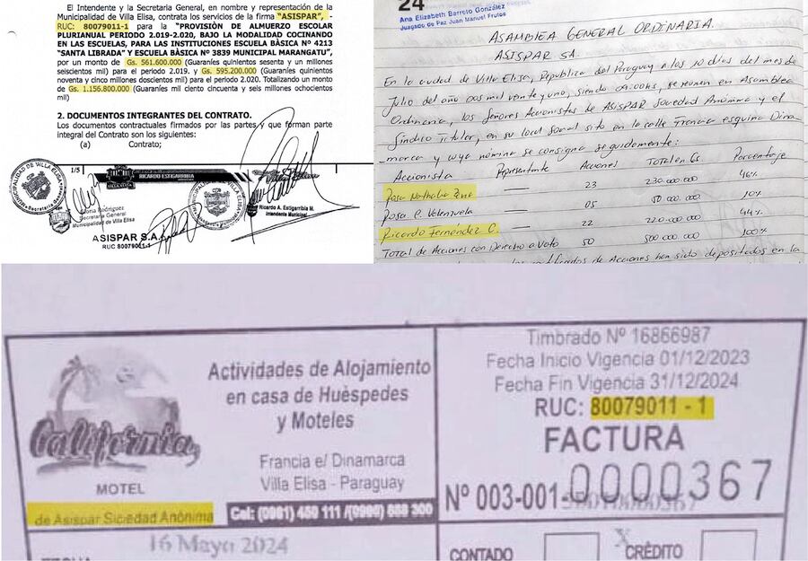 Uno de los contratos que Estigarribia adjudicó a la empresa en la que aparece su cuñado Ricardo Fernández Campuzano