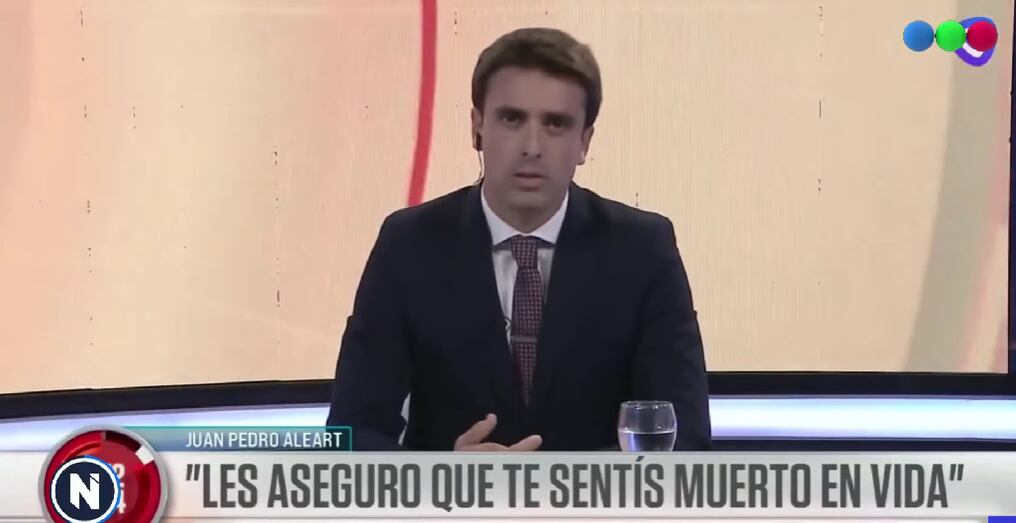 El periodista Juan Pedro Aleart afirmó que la justicia argentina le ha fallado por haber declarado prescripta la causa. Foto: Captura de pantalla