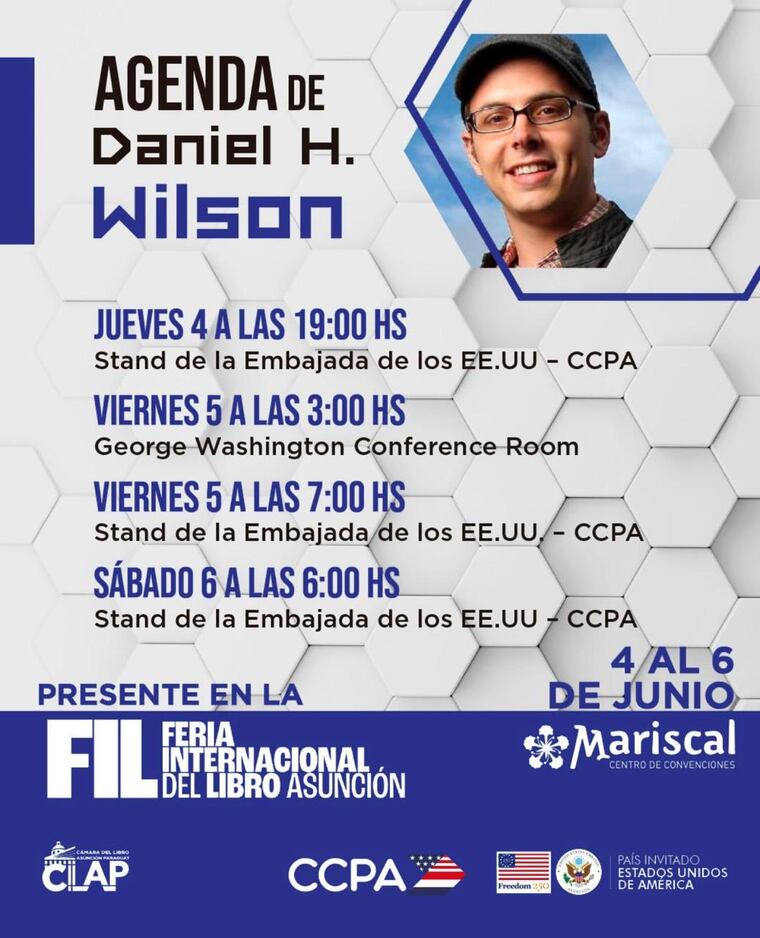 Cronograma de encuentros con Daniel H. Wilson.