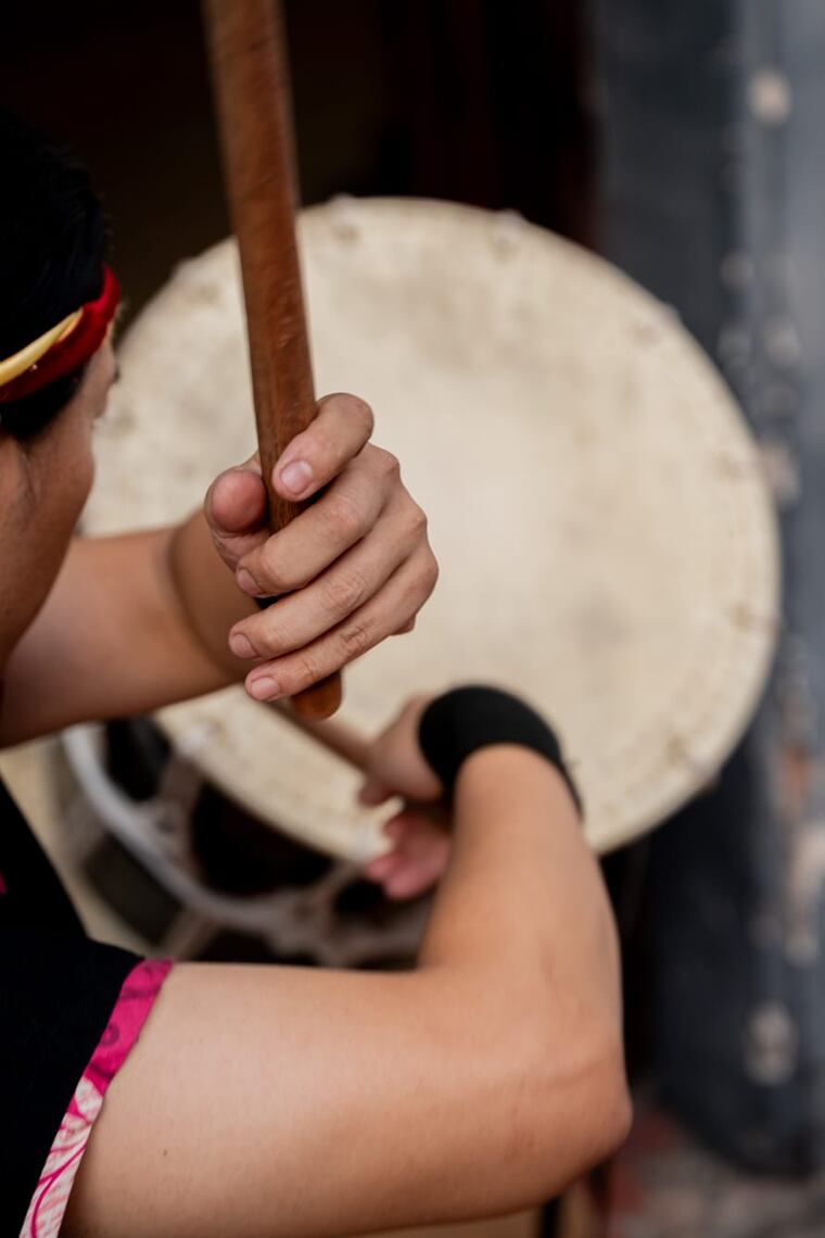 Taiko, práctica tradicional de Japón. Foto: Gentileza - Sigilos Teatro Experimental
