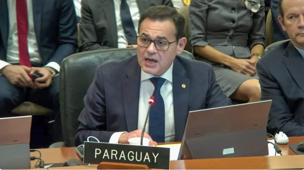 El canciller Rubén Ramírez, expresó ante la OEA que Paraguay exige la transparencia en los resultados en las elecciones de Venezuela, el repeto a la voluntad popular y que el Consejo Nacional Electoral presente las actas. Foto: Gentileza