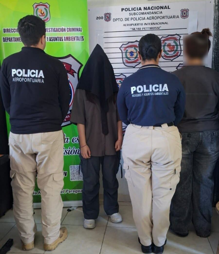 Resultaron aprehendidas dos mujeres de nacionalidad extranjera. Foto: Gentileza
