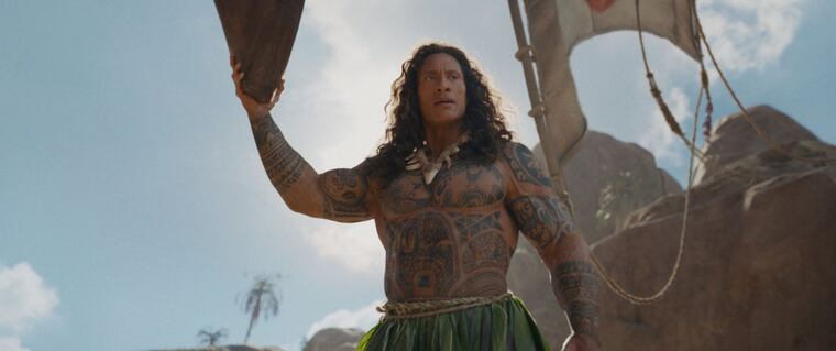 Dwayne Johnson en una escena de “Moana”.
