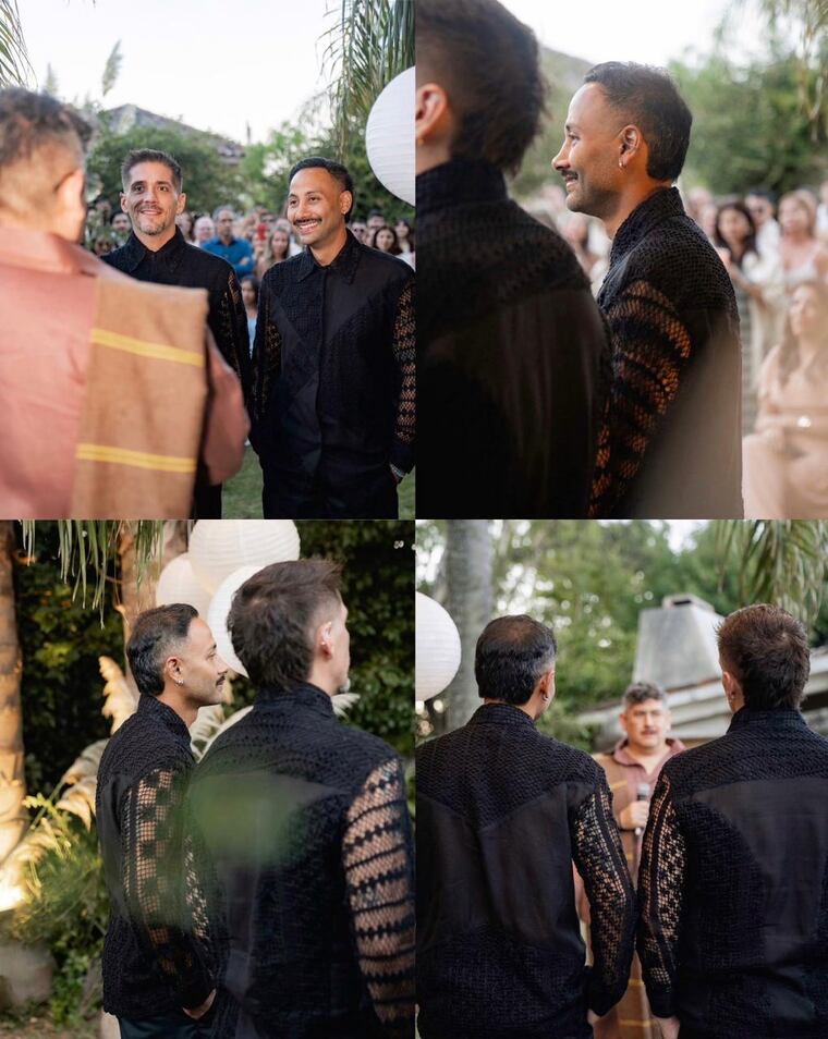 “El Negro” Vázquez y David Kociubczyk se casaron en Punta del Este. Foto: Instagram - @negrovazquez