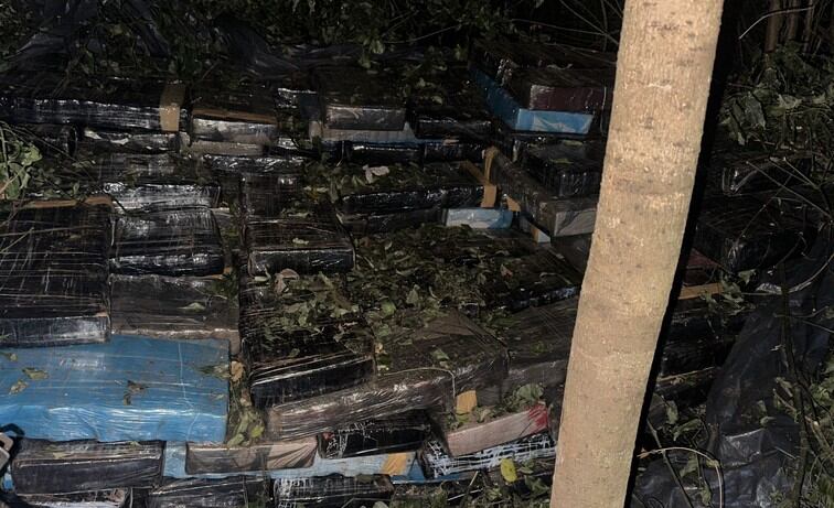 Los paquetes de marihuana estaban listos para ser transportados. Foto: Gentileza
