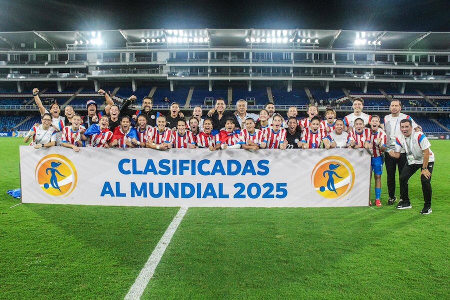 La selección paraguaya femenina, de la Sub 17, clasificó al Mundial de Marruecos al ganarle a su par de Colombia. Foto: APF