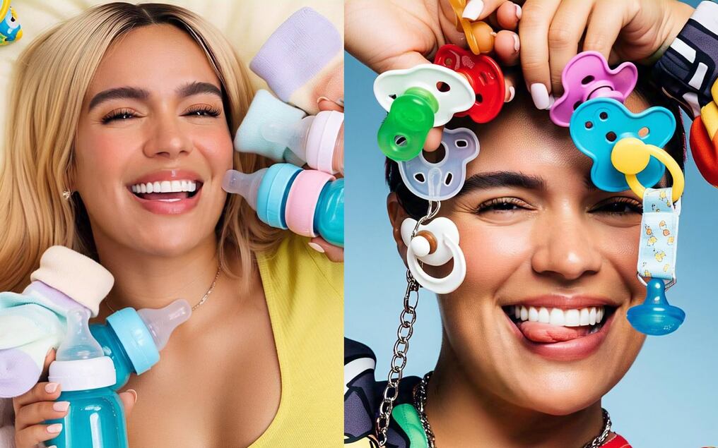 Fotos de Karol G con elementos de bebés creados con inteligencia artificial. Foto: Gentileza