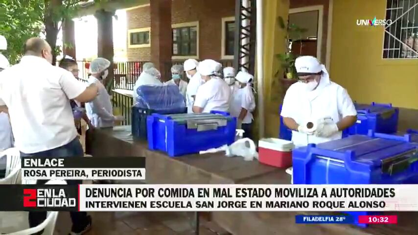 Funcionarios de varias instituciones estatales realizaron la verificación del menú servido este viernes.
