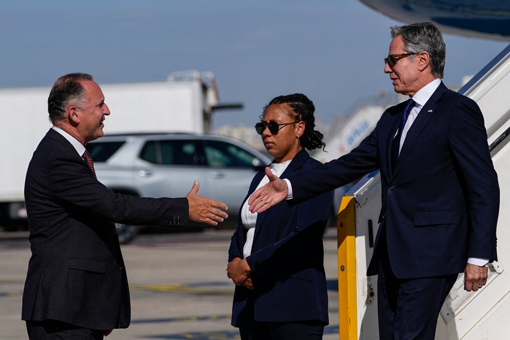La gira del secretario de Estado norteamericano Antony Blinken, la undécima desde el inicio de la guerra en Gaza, llega casi un mes después de la expansión del conflicto a Líbano. Foto: AFP