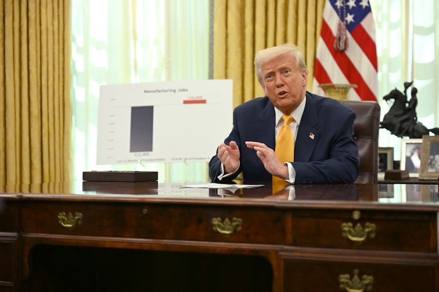 Como regalo por el día de su independencia, Trump regaló su ley "grande y hermosa" a los Estados Unidos. Foto: AFP