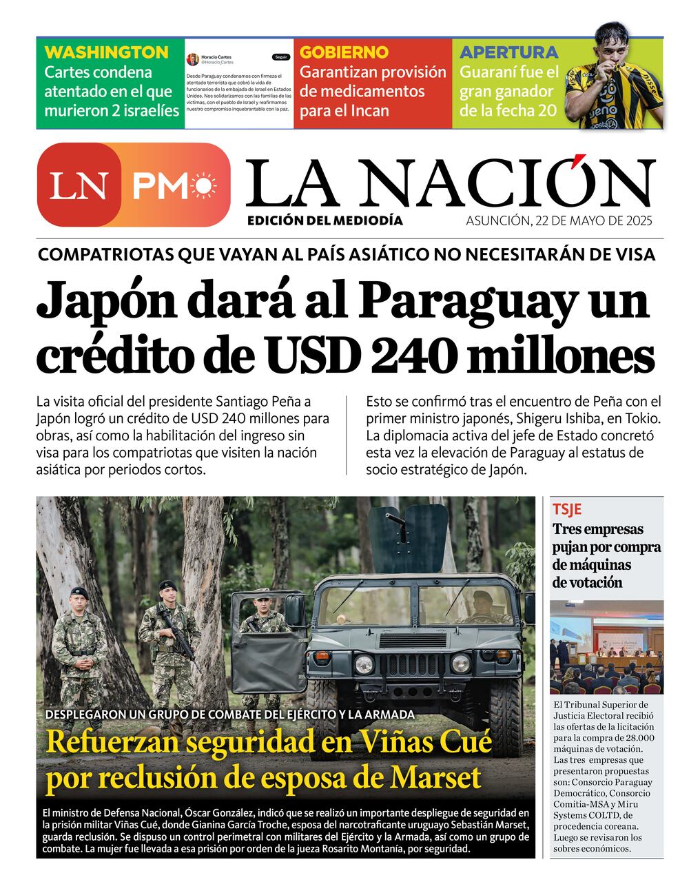 LN PM: edición del 22 de mayo