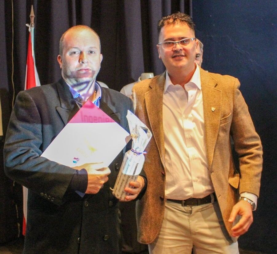 Gustavo Erico, sobrino del goleador, y Jorge Pino, “ericólogo” y nacionalófilo