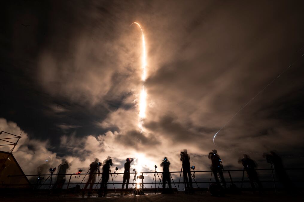 La nave despegó el martes del centro espacial Kennedy. Foto: AFP