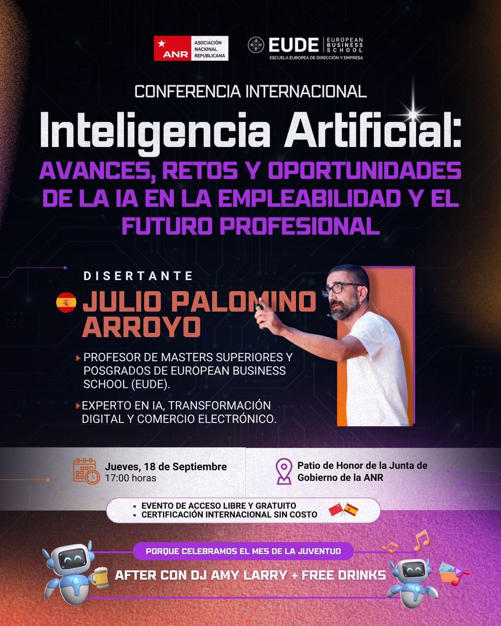 Invitación para el evento internacional. Foto: Gentileza