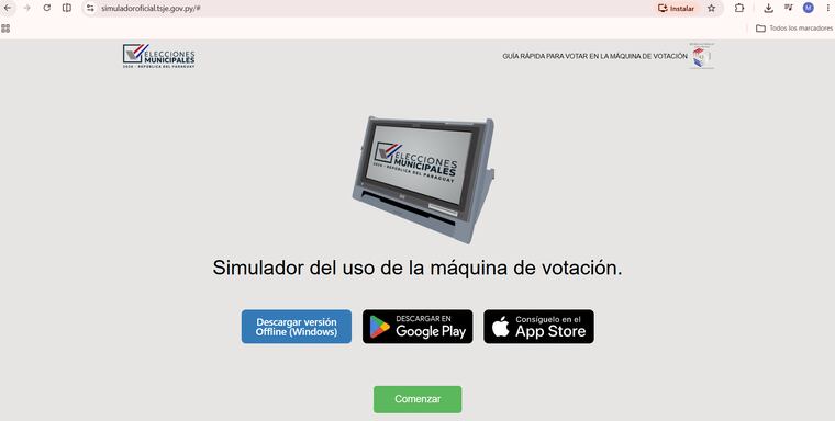 El TSJE tiene habilitado un simulador online para entender la máquina a la hora de votar. Visitá https://simuladoroficial.tsje.gov.py/
