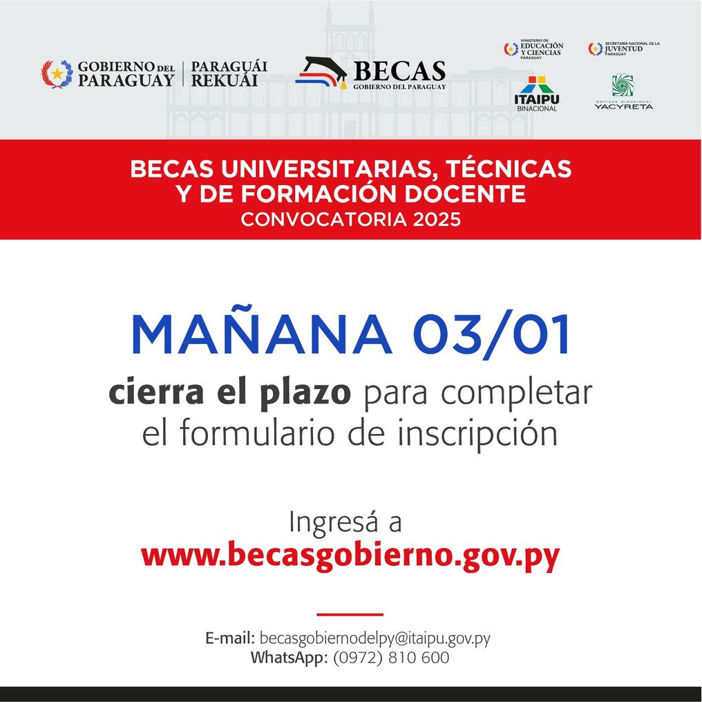Desde el gobierno instan a los jóvenes a leer muy bien las bases y condiciones, presentar todos los documentos. Foto: Gentileza 