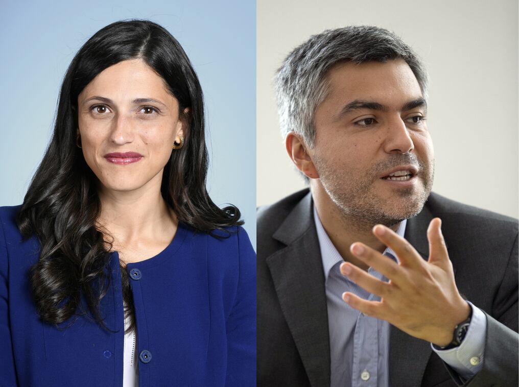 La oficialista Eléonore Caroit y Sergio Coronado son los contendientes para los comicios legislativos en la región. Foto: AFP