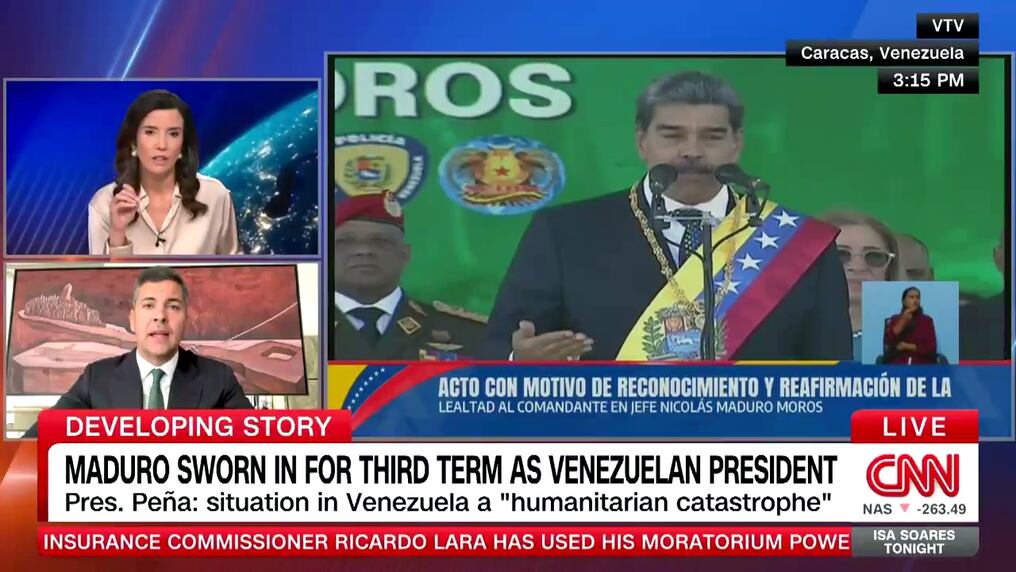 El presidente Santiago Peña afirmó que seguirán acompañando al pueblo venezolano desde la diplomacia. Foto: Captura de video