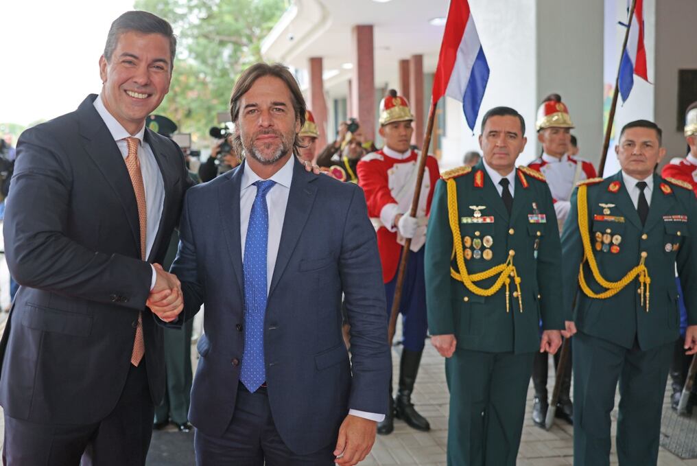 Santiago Peña extendió su apoyo a Luis Lacalle Pou para la presidencia del Mercosur. Foto: Gentileza