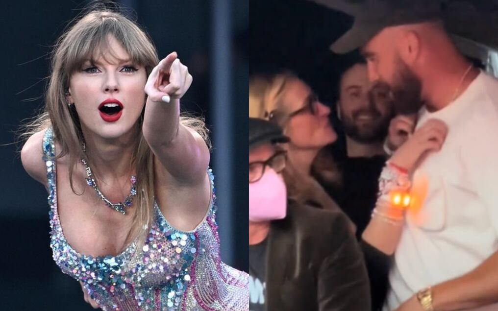Captan a Julia Robert saludando efusivamente a Travis Kelce, novio de Taylor Swift. Foto: Gentileza