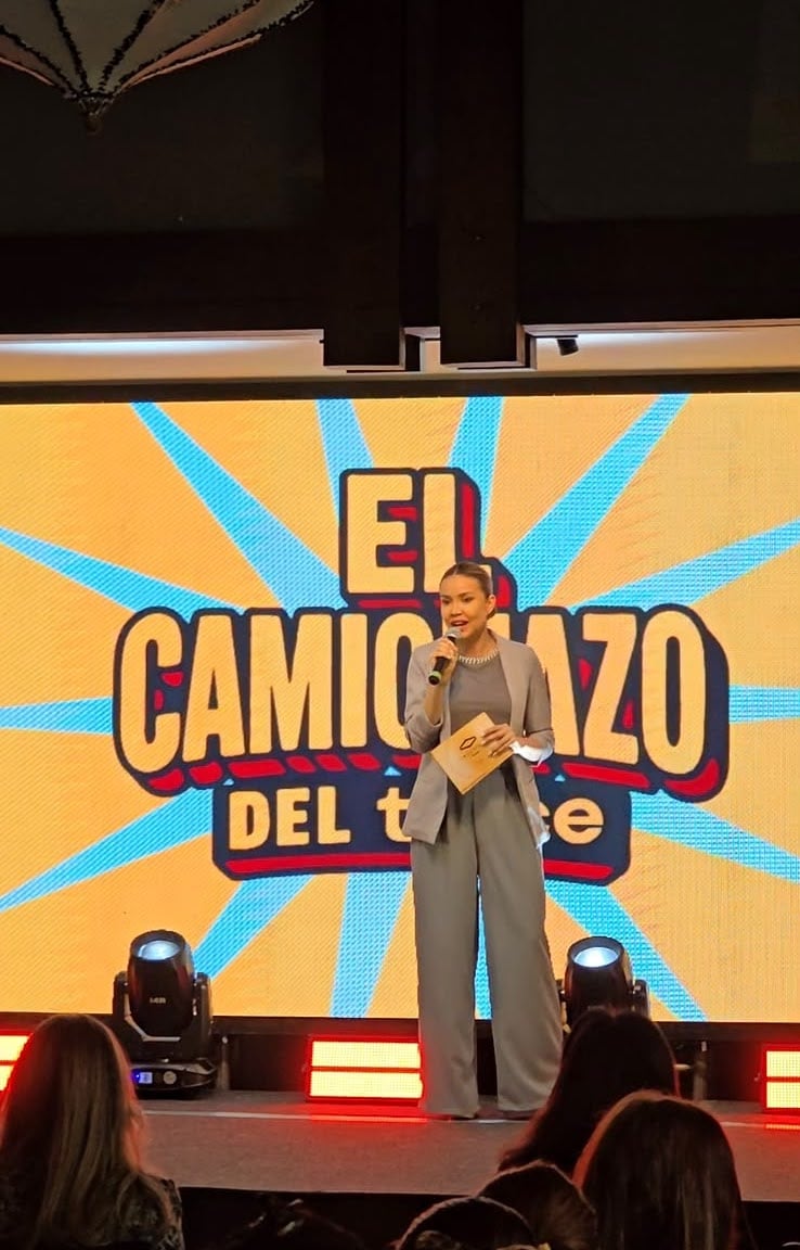 Dallys Ferreira en la presentación de “El Camionazo del Trece”. Foto: Gentileza