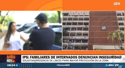 El denunciante lamentó que haya nula presencia policial en horas de la noche dentro del predio del Hospital Central. Foto: captura de video