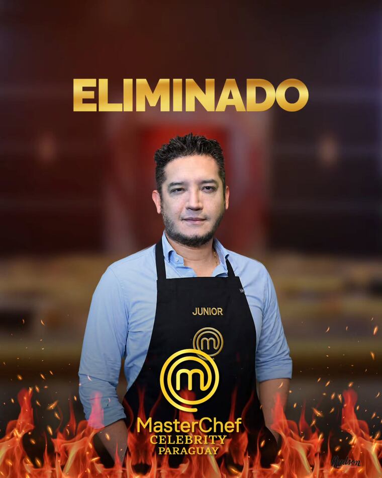 Junior Rodríguez, eliminado de Masterchef Celebrity Paraguay 2026.