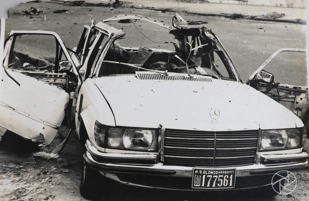 Con un bazucazo asesinaron a Somoza y sus dos acompañantes que transitaban sobre la avenida España en un Mercedes Benz blindado. Foto: Archivo 