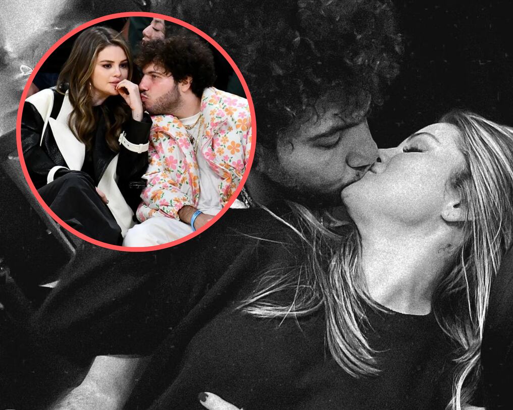 Selena Gómez y Benny Blanco se mostraron enamorados durante un partido de baloncesto en Los Ángeles, EE. UU. Foto: Gentileza