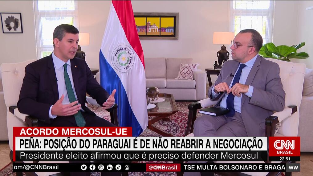 El presidente electo, Santiago Peña, aseguró que el Mercosur es la plataforma para generar desarrollo. Foto: Captura de pantalla