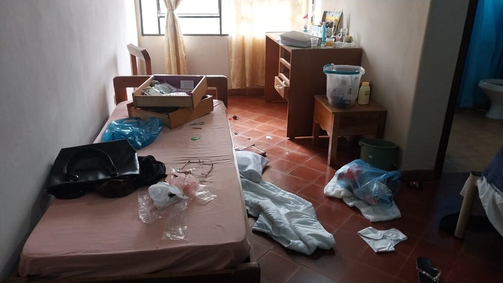 Los delincuentes lograron recorrer todas la dependencias de la institución. Foto: Gentileza
