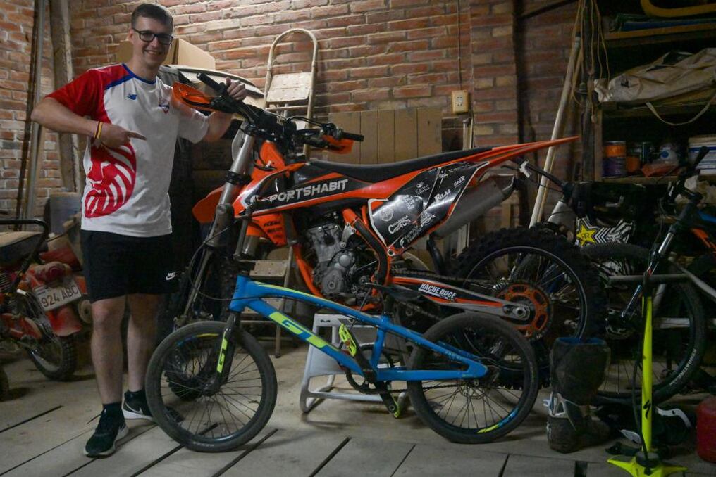 Horst Vogt representó a Paraguay en el Sudamericano asunceno pedaleando en la pista BMX. Foto: Gentileza