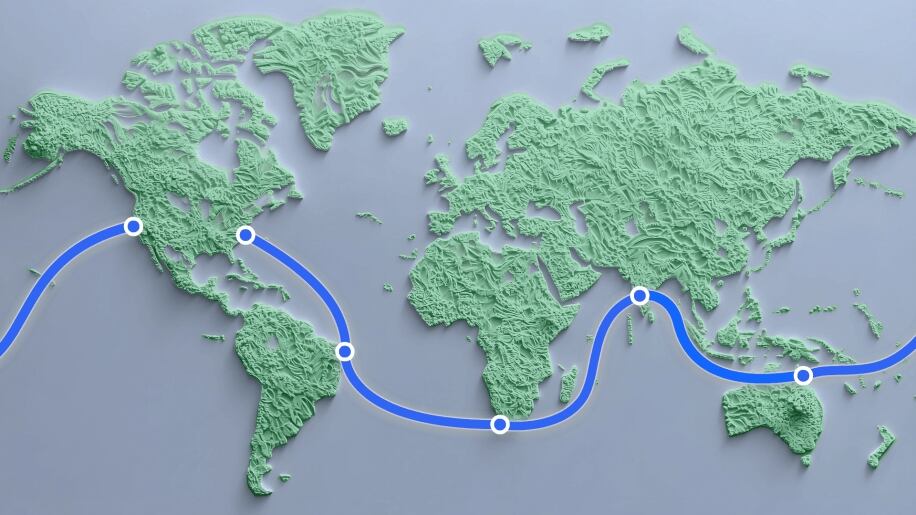 El Proyecto Waterworth adelantó el mapa del recorrido que tendrá esta ambiciosa obra. Foto: Gentileza