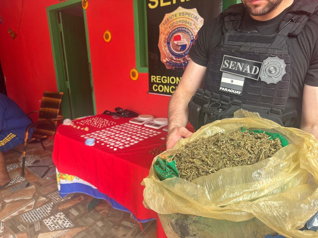 Se incautaron 30 kilos de marihuana y otros tipos de estupefacientes. Foto: Gentileza