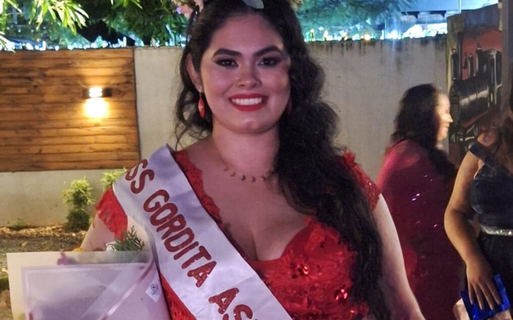 Romina Aguilera, de 29 años, es la nueva Miss Gordita Asunción. Foto: Gentileza