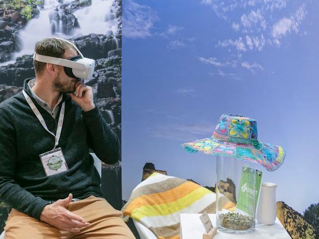 Con la experiencia multidimensional Paraguay mostró sus paisajes en realidad virtual 3D, a más de ofrecer degustaciones de sabores autóctonos y deleitar a los presentes con su música y danzas folklóricas paraguayas. Foto: Gentileza