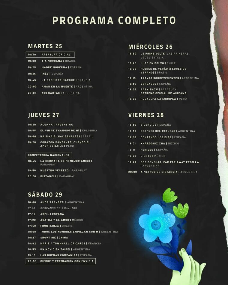 Programación del Festival de Cine Lesbigaytrans 2026.