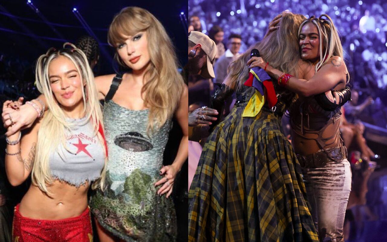 La Nación / ¡Divas unidas! Karol G puso a bailar merengue a Taylor Swift