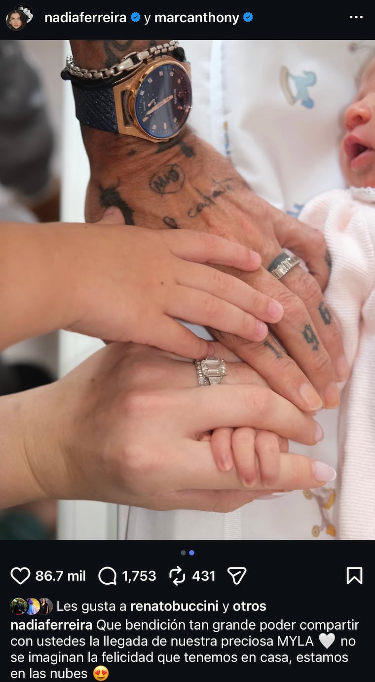 Myla, la nueva integrante de la familia Muñiz - Ferreira