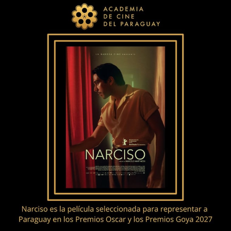Anuncio de la Academia de Cine sobre representación de “Narciso” en los Goya y los Oscar 2027.