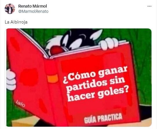 Los memes colmaron las redes tras el empate de la Albirroja. Foto: @MarmolRenato/Twitter