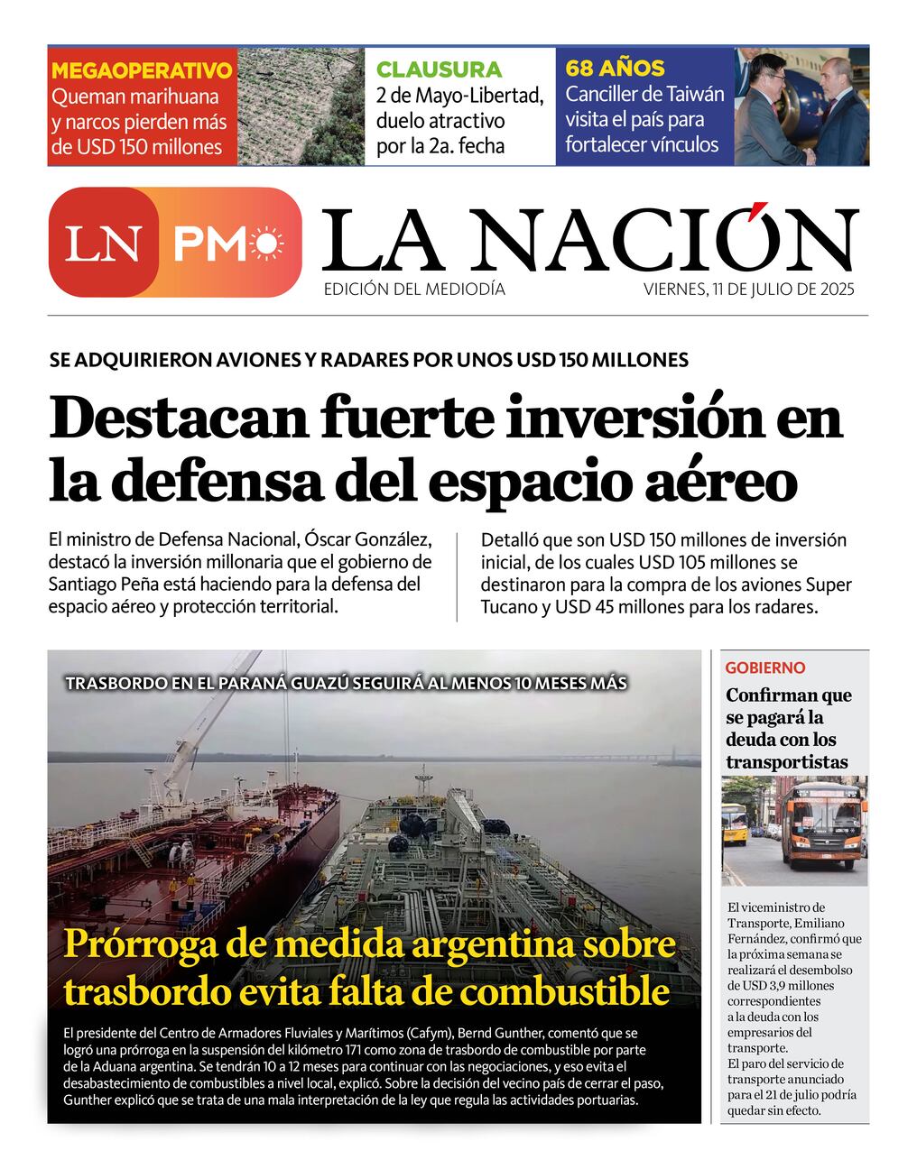 LN PM: edición del 11 de julio 
