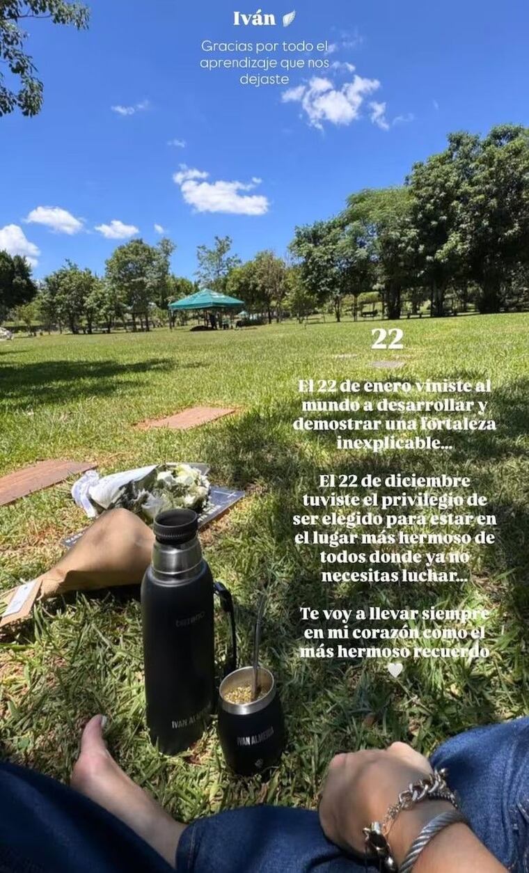 Captura de la historia publicada por Cynthia De Recalde.