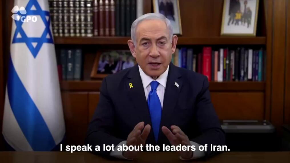 El líder israelí dirigió un mensaje a través de un video en inglés titulado: “El pueblo de Irán debería saberlo: Israel está con ustedes”. Foto: Captura de video
