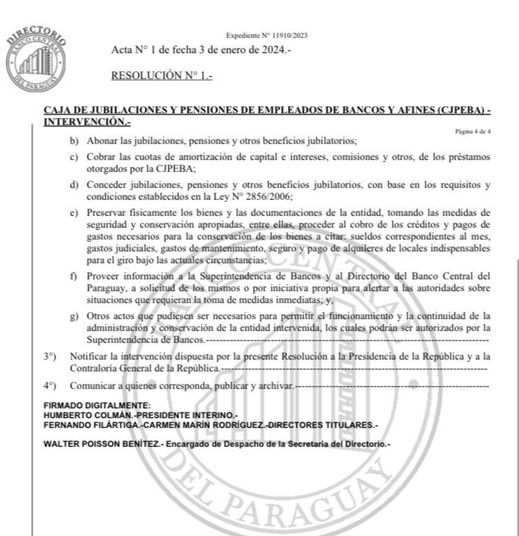 Los interventores serán designados de la Superintendencia de Bancos. Foto: Gentileza