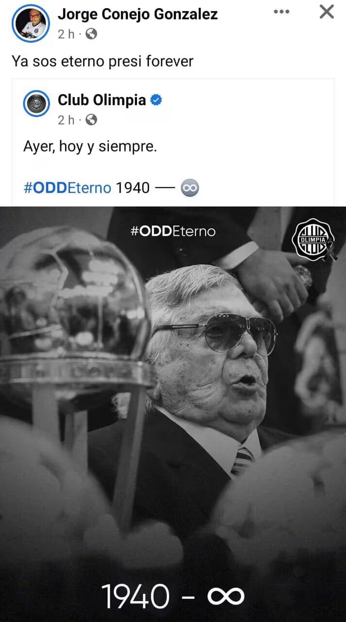 Integrantes del staff del Grupo Nación (actualmente Nación Media) lamentan el fallecimiento de Osvaldo Domínguez Dibb a través de las redes sociales