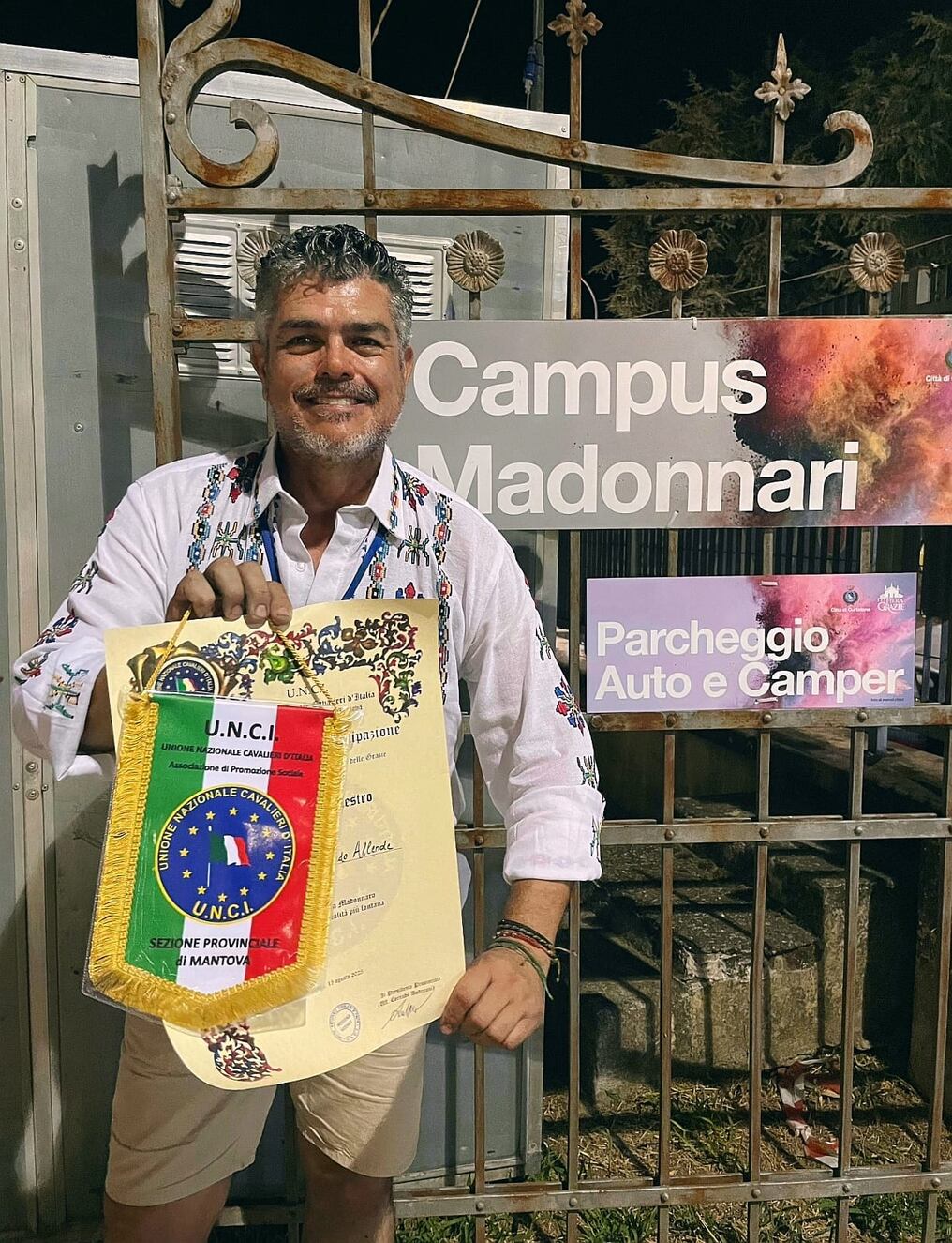 José Quevedo representó a Paraguay en la Feria delle Grazie. Foto: Gentileza