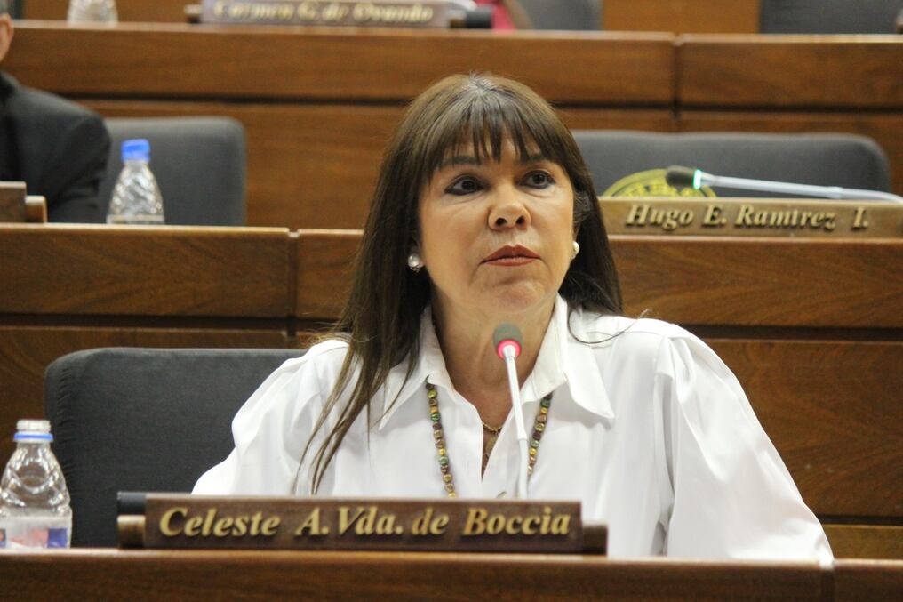 La senadora liberal Celeste Amarilla manifestó que defiende la postura adoptada por Santiago Peña, para retirar el 100 % de la energía paraguaya de la EBY. Foto: Gentileza
