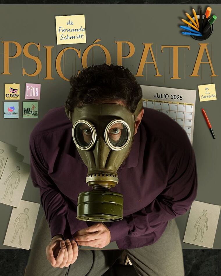 Flyer de la obra teatral “Psicópata”.