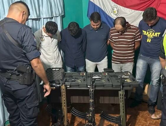 Los investigadores no descartan que el grupo esté vinculado a la banda que perpetró el megarrobo a cambistas de Ciudad del  Este. Foto: Gentileza